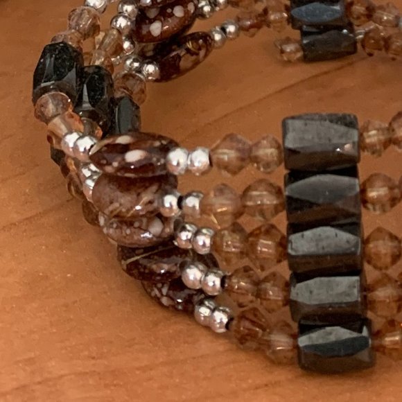 Magnetic Hematite Beaded Wrap Bracelet - Picture 2 of 3